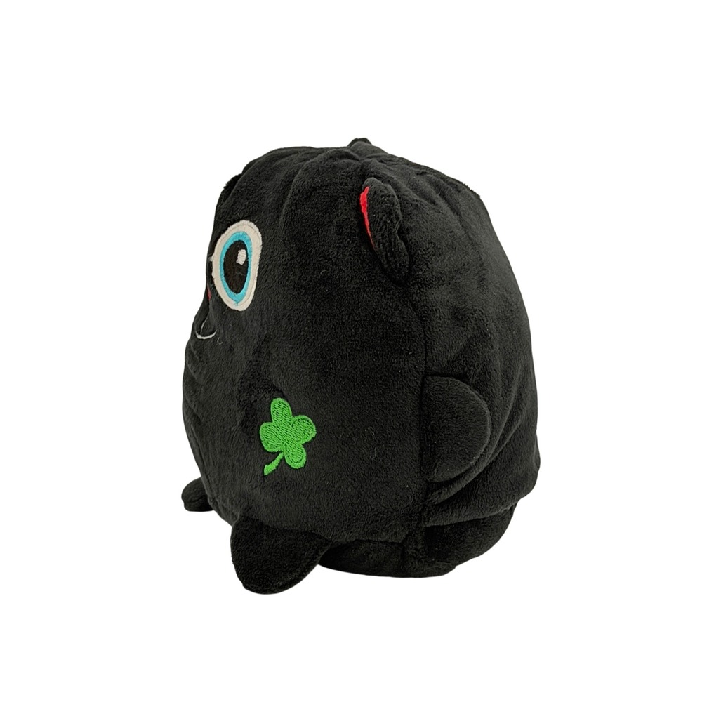 BMI Merchandise Black Cat Plush Toy Lucky Clover Soft Stuffed Animal 7" - Picture 3 of 6